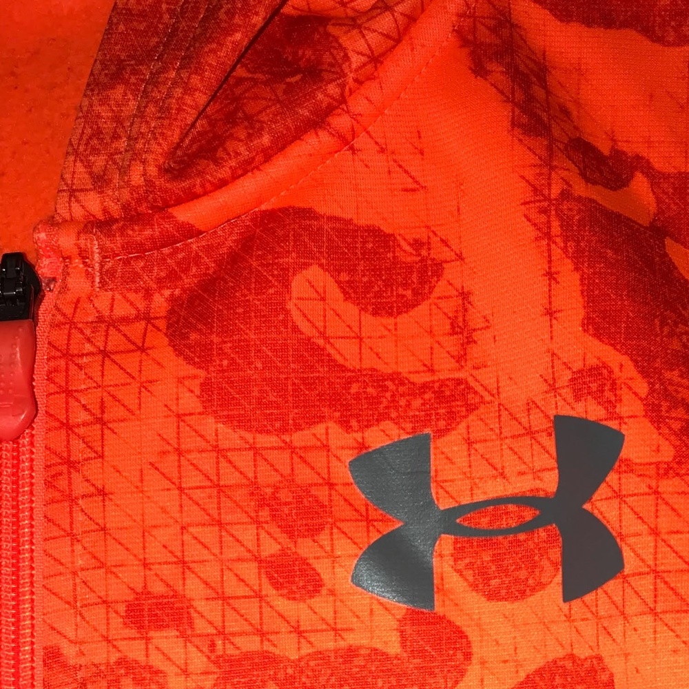Under Armour - Bright Orange Hoodie - Size YLG - Picture 4 of 4